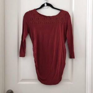 Rust Maternity Top